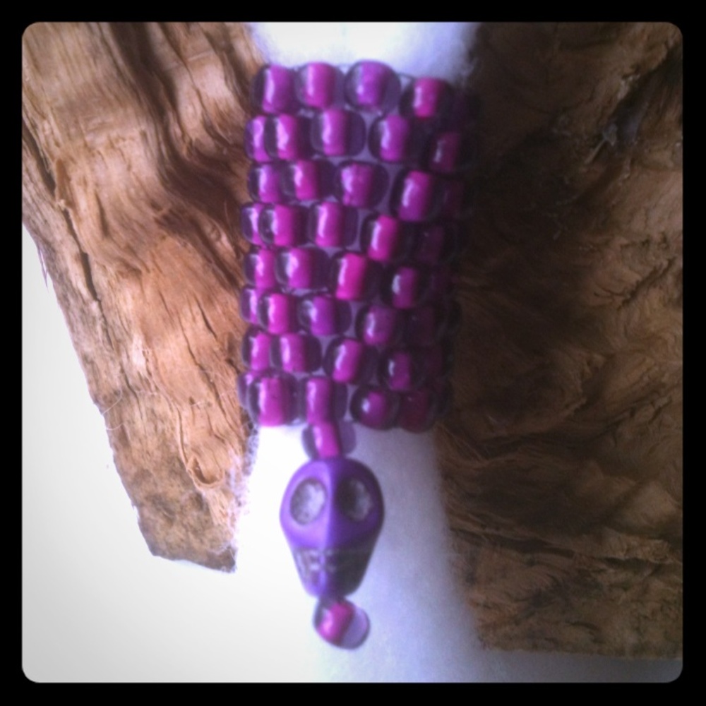 Dreadlock Sleeve Dread Bead with Skull Dangle